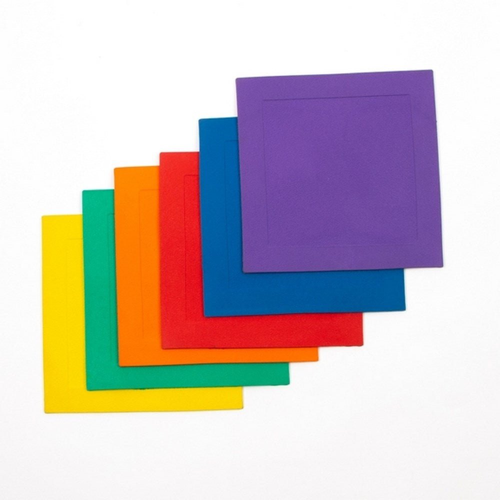 Everyday Square Floor Markers - Assorted - Pack Of 6 - ABC School Supplies