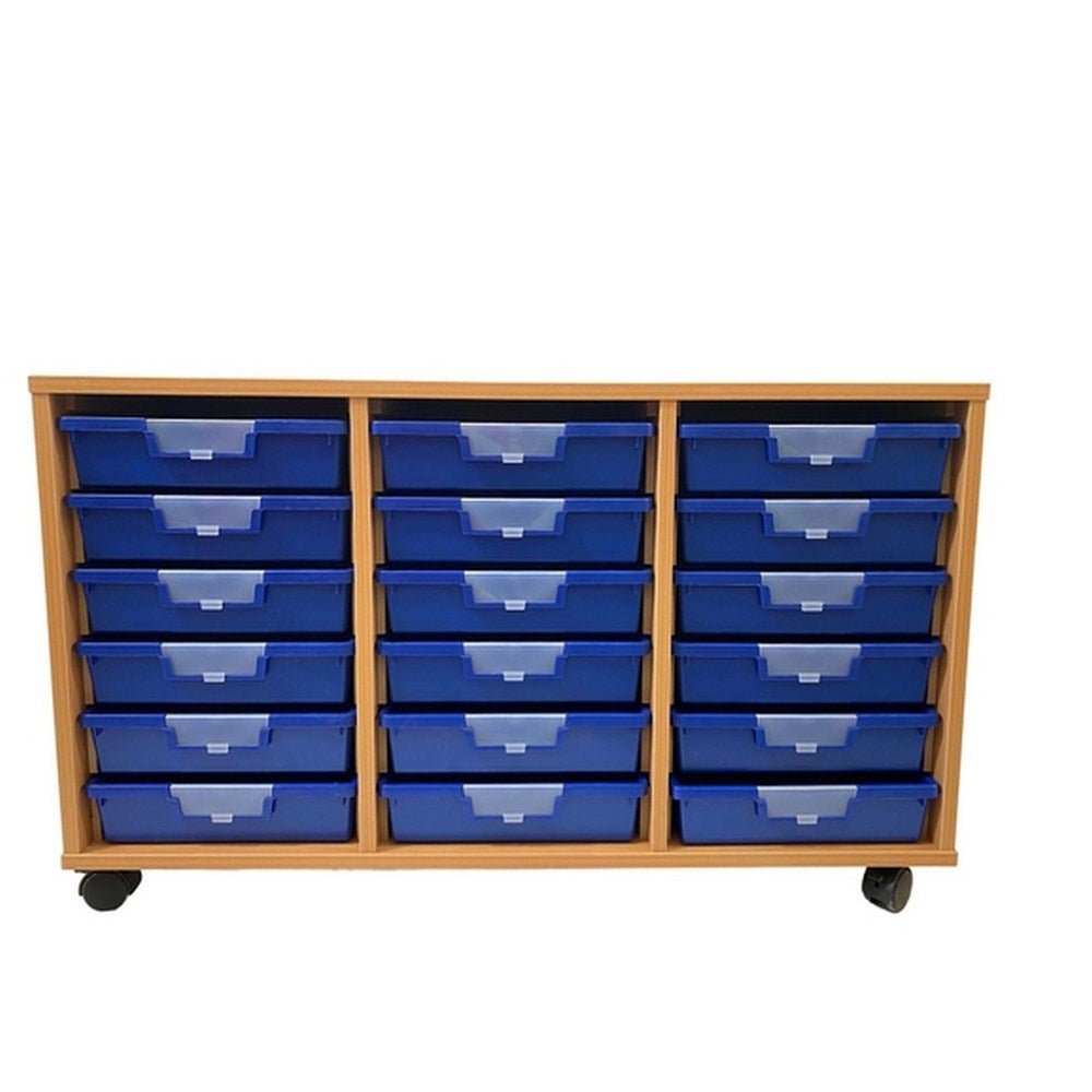 Everyday Triple Column With 18 Blue Trays - ABC School Supplies