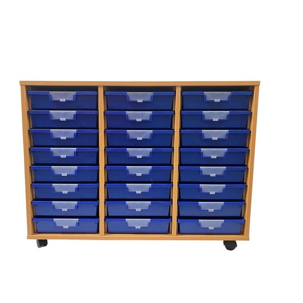 Everyday Triple Column With 24 Blue Trays - ABC School Supplies