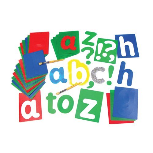 Extra Large Alphabet Stencils Lower Case - ABC School Supplies
