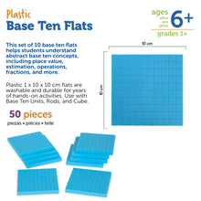 Learning Resources Base Ten Flats Plastic (Set Of 10)