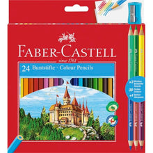Faber Castell Eco Colour Pencils Full Length Set of 24 with 3 FREE Colours and Sharpener - ABC School Supplies