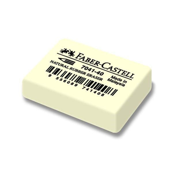 Faber Castell White Pencil Eraser Box of 40 - ABC School Supplies