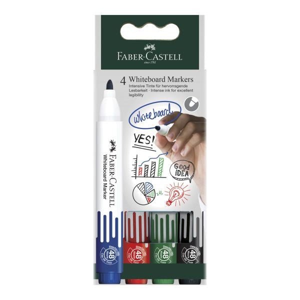 Faber Castell Whiteboard Marker Pack of 4 - ABC School Supplies