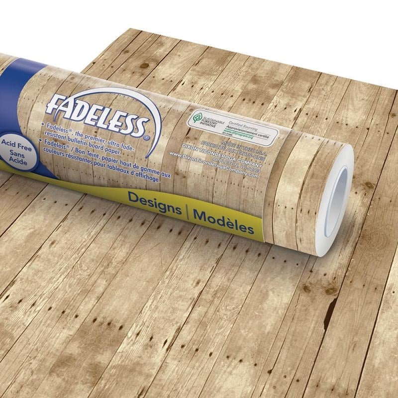 Fadeless Display Rolls 1.2m x 3.7m Wood Weathered - ABC School Supplies