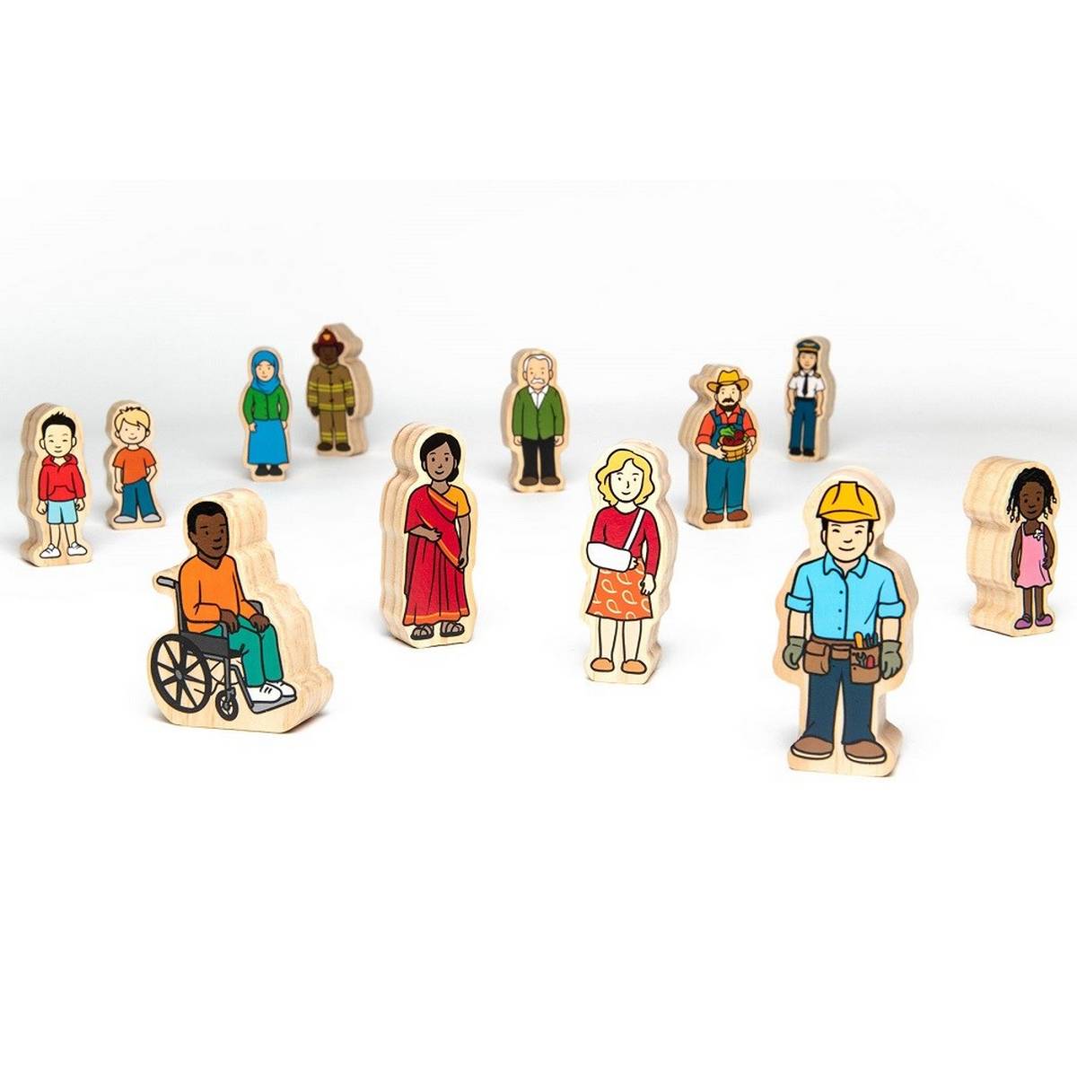 The Wooden Village People Play Figures