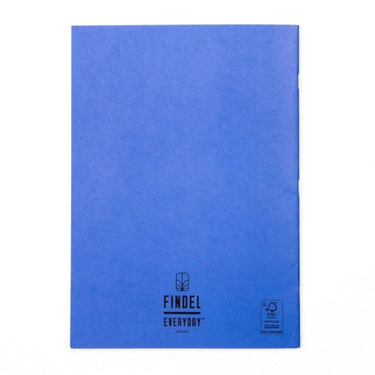 Findel Everyday A4 Exercise Book 80 Page, 7Mm Squared, Blue - Pack Of 50 - ABC School Supplies