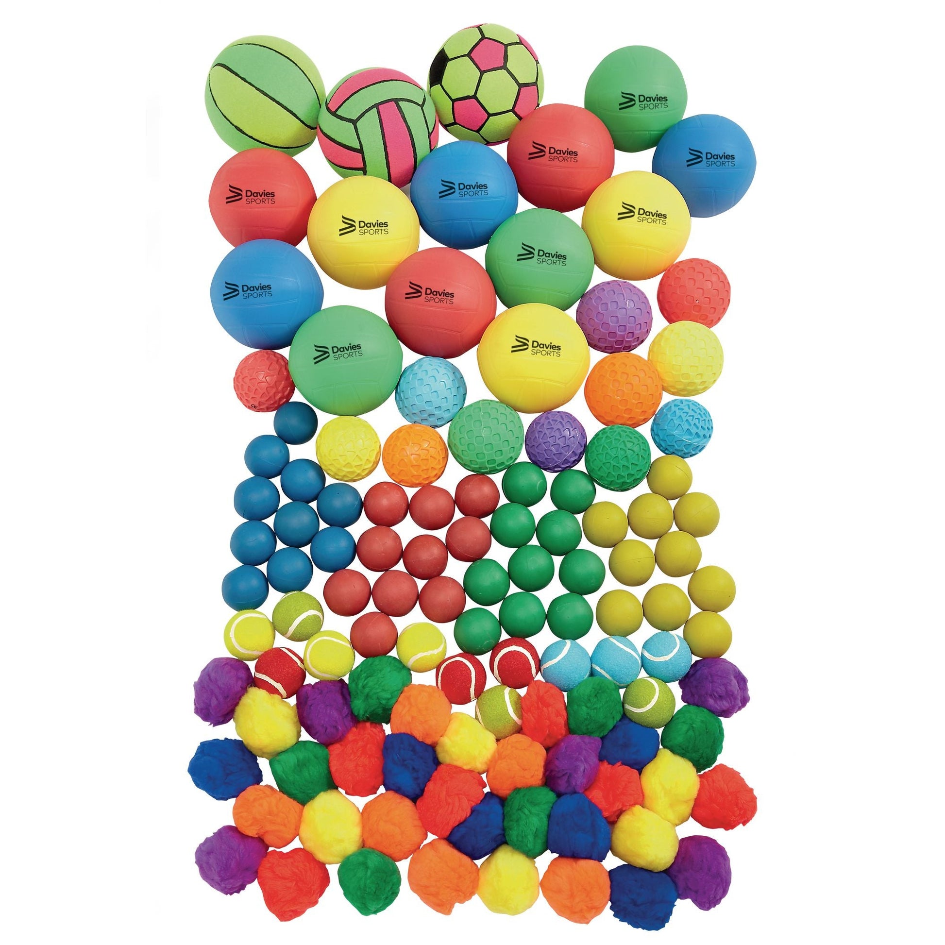 Findel Everyday Super Budget Pack of Balls - Assorted - Pack of 117 - ABC School Supplies
