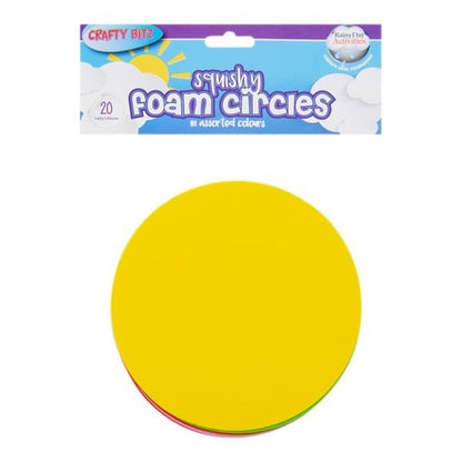 Foam Sheets - Circles Pack Of 20 - ABC School Supplies