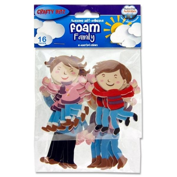 **Foam Stickers - Family Pack Of 16 - ABC School Supplies