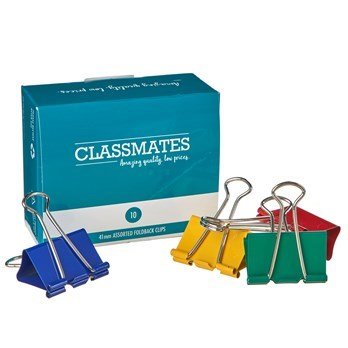 Foldback Clip Asst 32Mm Pk10 - ABC School Supplies