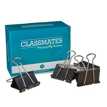 Foldback Clips 50Mm Black P10 - ABC School Supplies