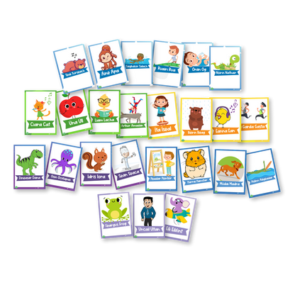 Fónaic le Fís A - A4 Character Posters Set of 25 - ABC School Supplies