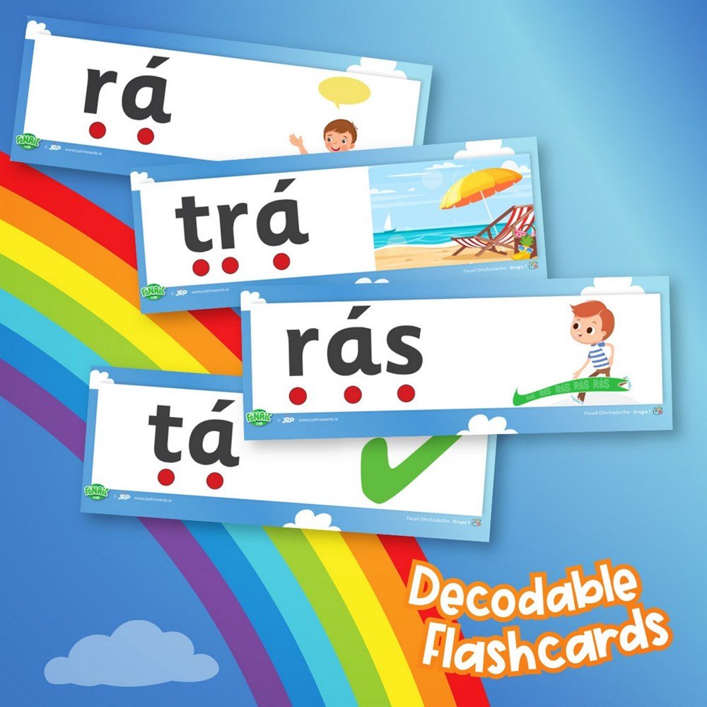 Fónaic Le Fís A Flashcards (Pack Of 8) - ABC School Supplies