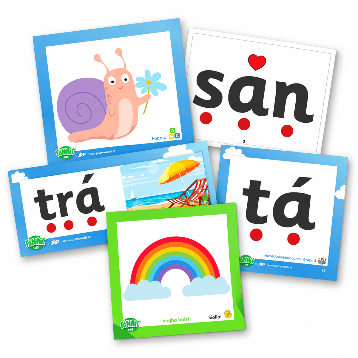 Fónaic Le Fís A Flashcards (Pack Of 8) - ABC School Supplies