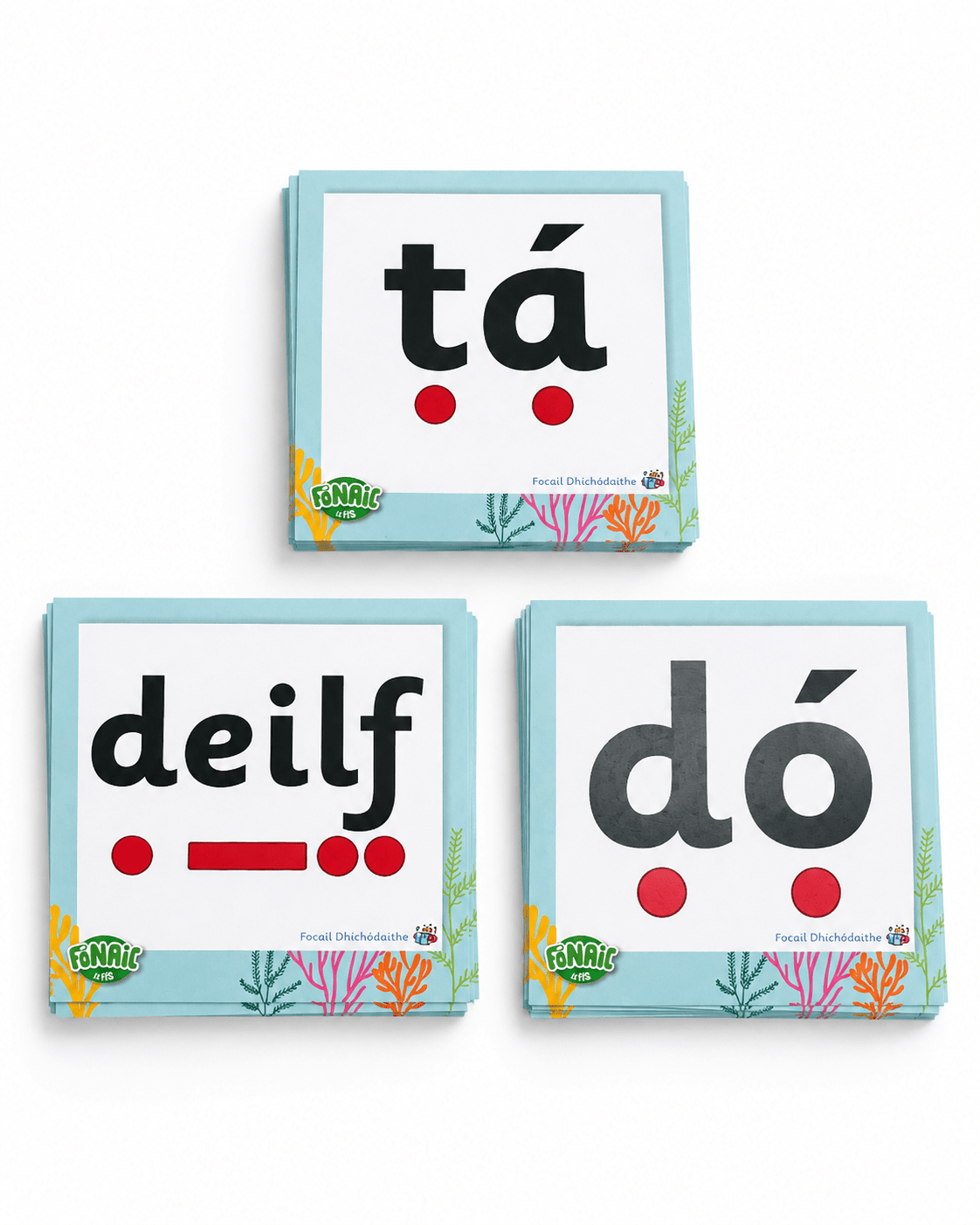 Fónaic le Fís B - Focail Dhíchódaithe Focail Set Of 91 - ABC School Supplies