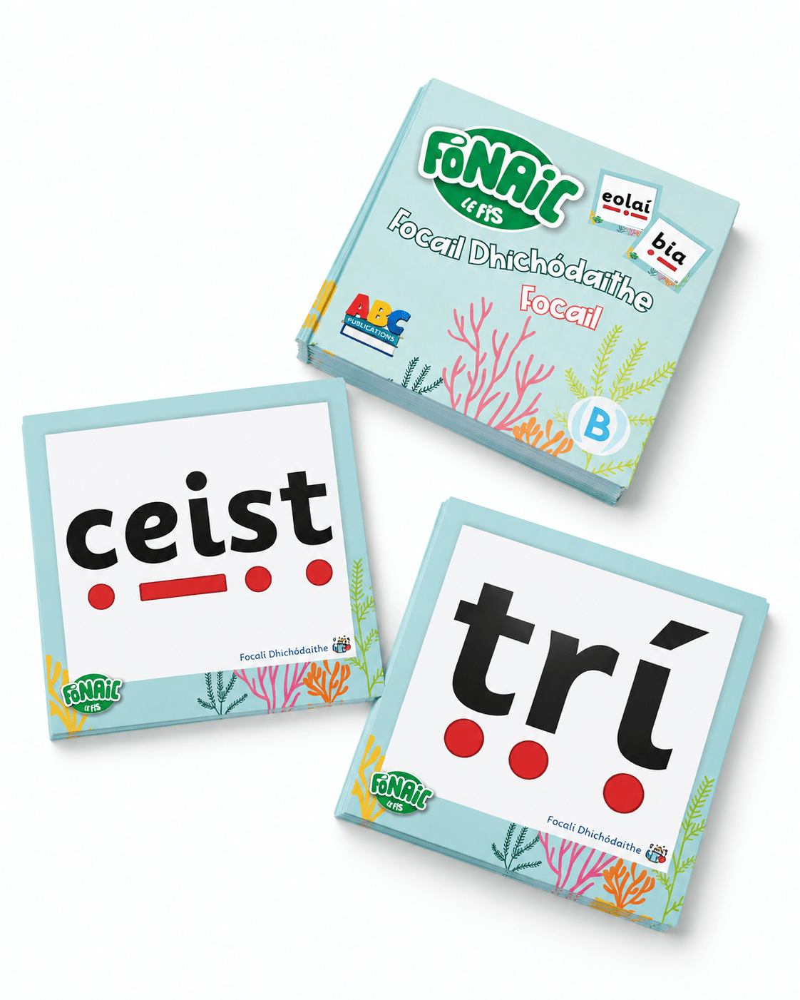 Fónaic le Fís B - Focail Dhíchódaithe Focail Set Of 91 - ABC School Supplies
