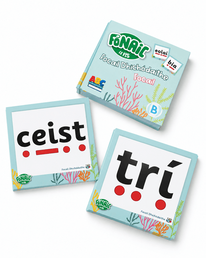 Fónaic le Fís B - Focail Dhíchódaithe Focail Set Of 91 - ABC School Supplies