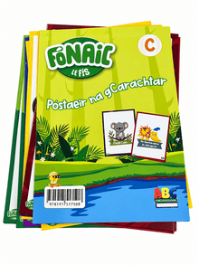 Fónaic le Fís C - A4 Póstaeir na gCarachtar Set of 42 - ABC School Supplies