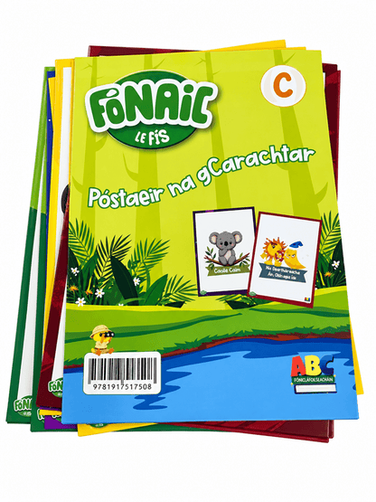 Fónaic le Fís C - A4 Póstaeir na gCarachtar Set of 42 - ABC School Supplies