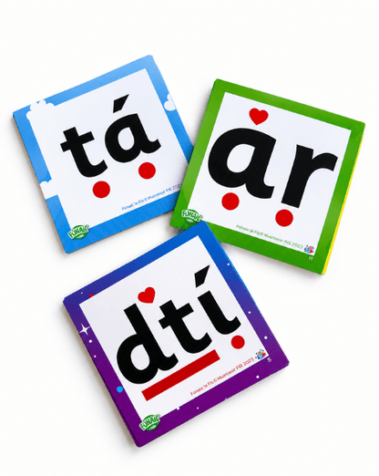 Fónaic le Fís Focail Ardmhinicíochta Flashcards Set Of 76 - ABC School Supplies