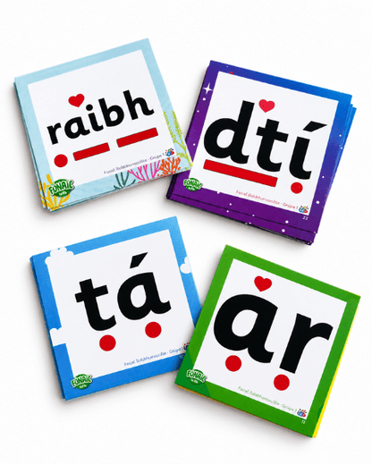 Fónaic le Fís Focail Ardmhinicíochta Flashcards Set Of 76 - ABC School Supplies