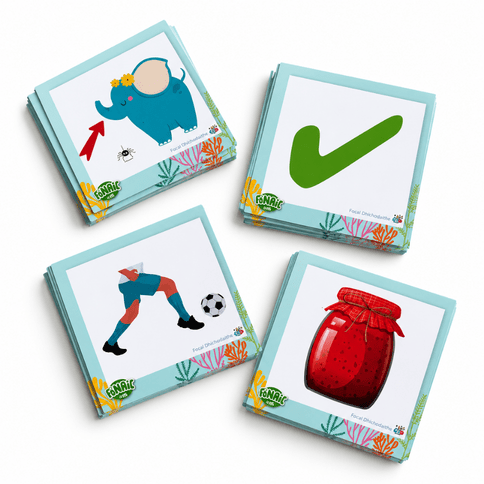 Fónaic le Fís Focail Dhíchódaithe Pictiúir Set Of 90 - ABC School Supplies