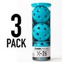Franklin Indoor X - 26 Pickleball Pack of 3 - ABC School Supplies