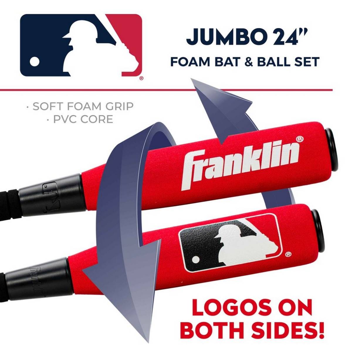 Franklin Mlb 24" Oversized Foam Bat & Ball - ABC School Supplies