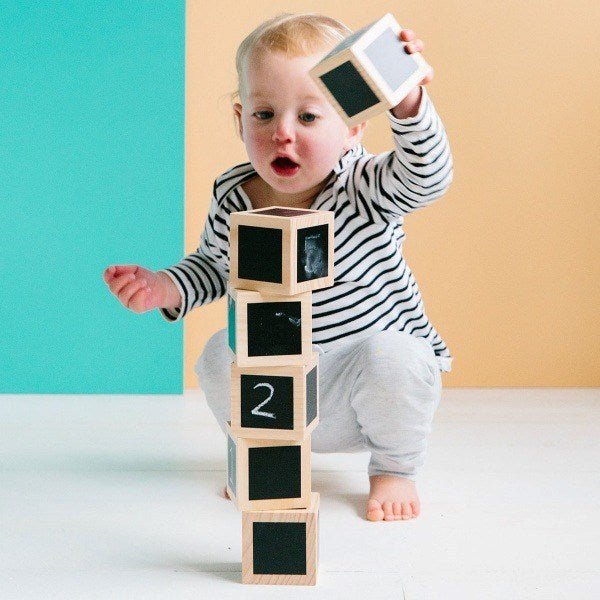 Fun With Chalk Wooden Cubes - ABC School Supplies