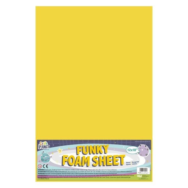 Funky Foam 12x18" Yellow - 12 Pack - ABC School Supplies