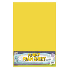 Funky Foam 12x18" Yellow - 12 Pack - ABC School Supplies