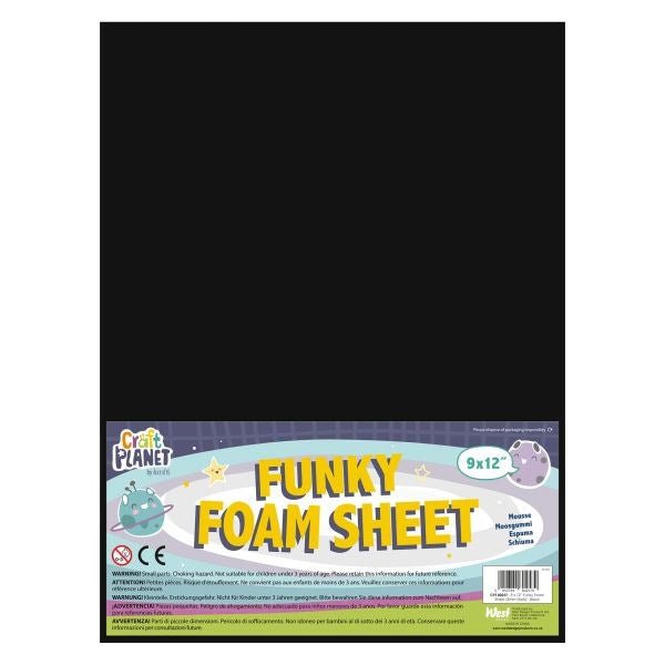 Funky Foam 9x12" Black - 12 Pack - ABC School Supplies