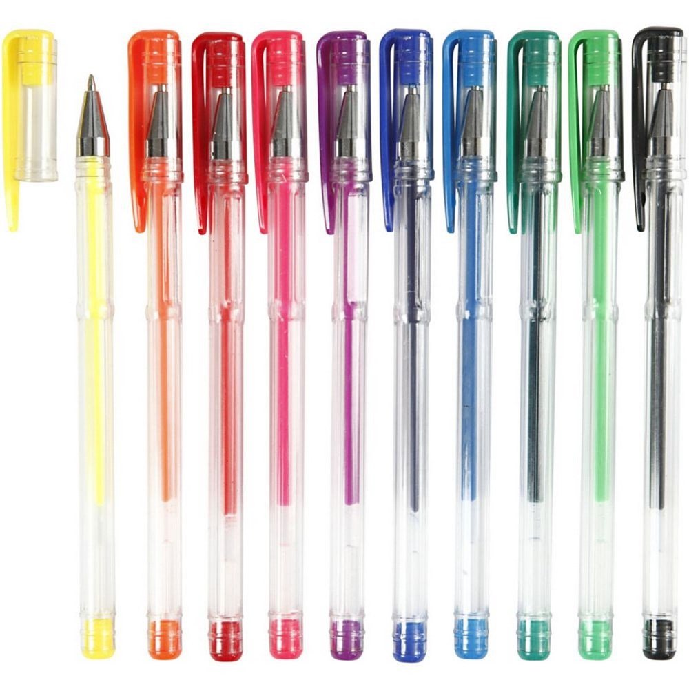 Gel Pens - Assorted Colours - Pack of 12 - ABC School Supplies