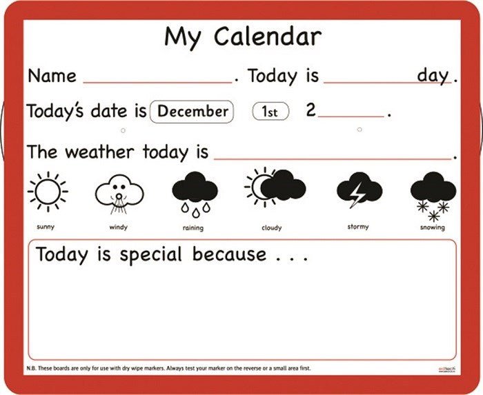 **Giant Front Of Class Calendar - ABC School Supplies