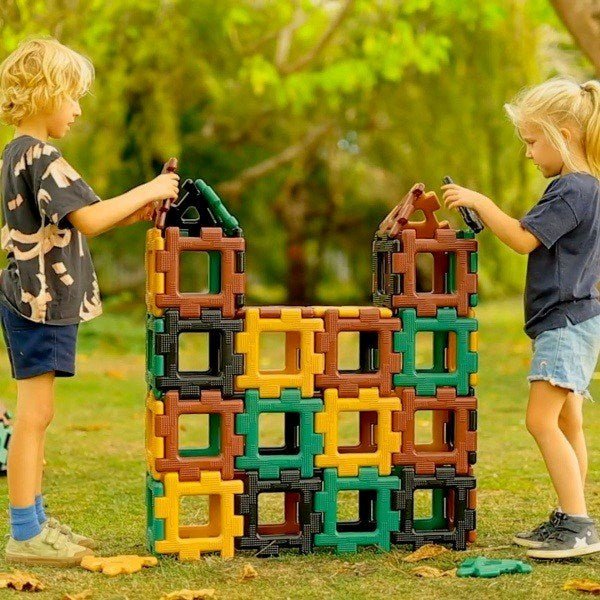 Giant Polydron Class Set Natural Colours - ABC School Supplies