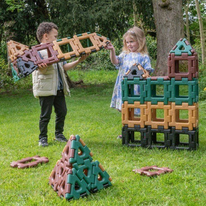 Giant Polydron Class Set Natural Colours - ABC School Supplies