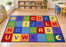Giant Rainbow Alphabet Carpet 257x180cm - ABC School Supplies