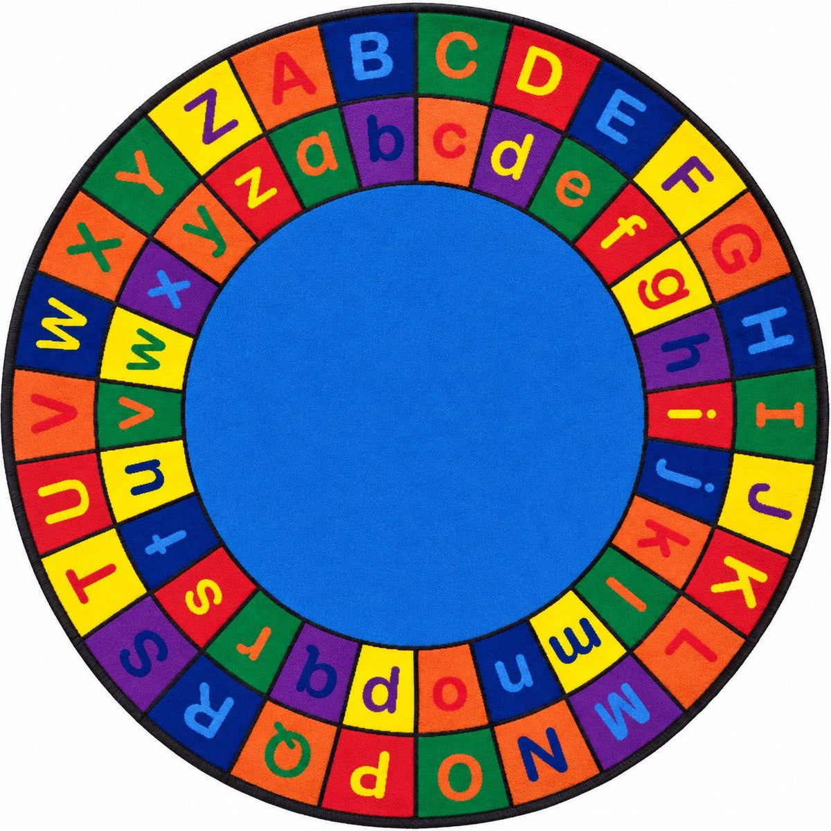 Giant Rainbow Alphabet Circular Carpet 275cm - ABC School Supplies