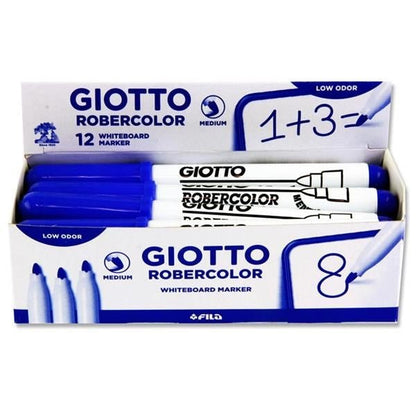 **Giotto Robercolor Bullet Point Whiteboard Marker - Blue Pack Of 12 - ABC School Supplies