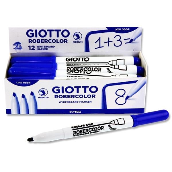 **Giotto Robercolor Bullet Point Whiteboard Marker - Blue Pack Of 12 - ABC School Supplies