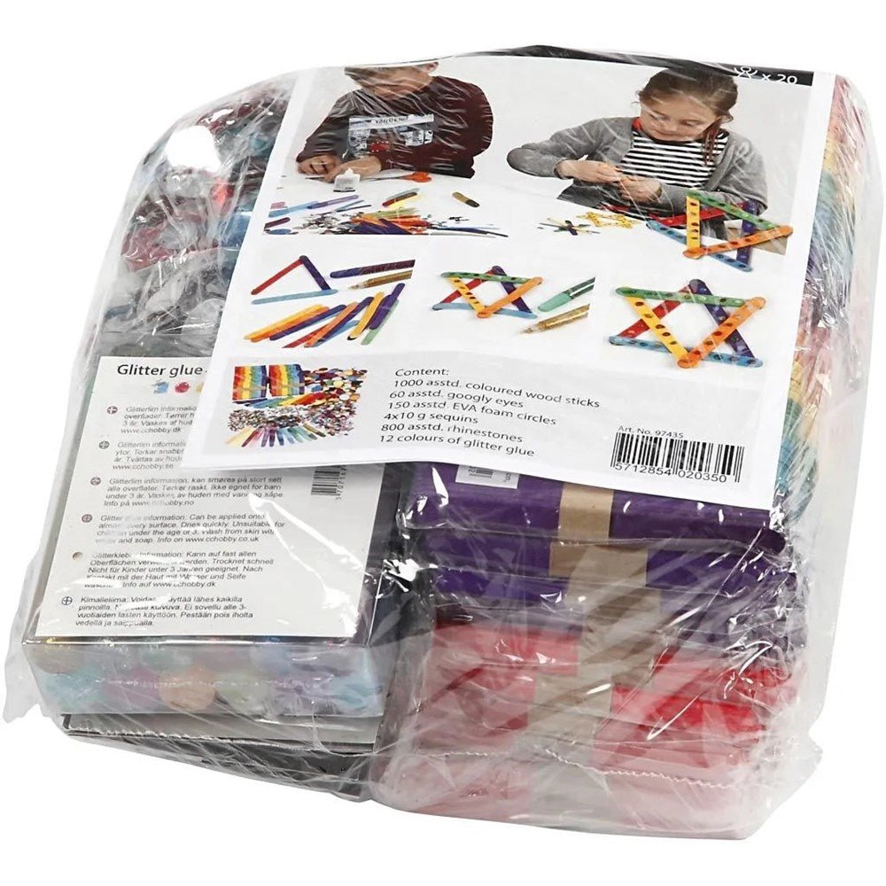 Glitter and Lillipop Sticks - ABC School Supplies