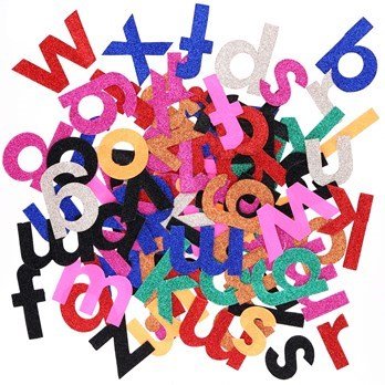 **Glitter Letters - Pack Of 250 - ABC School Supplies