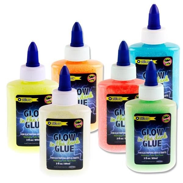 **Glow In The Dark Glitter Glue 89ml - ABC School Supplies