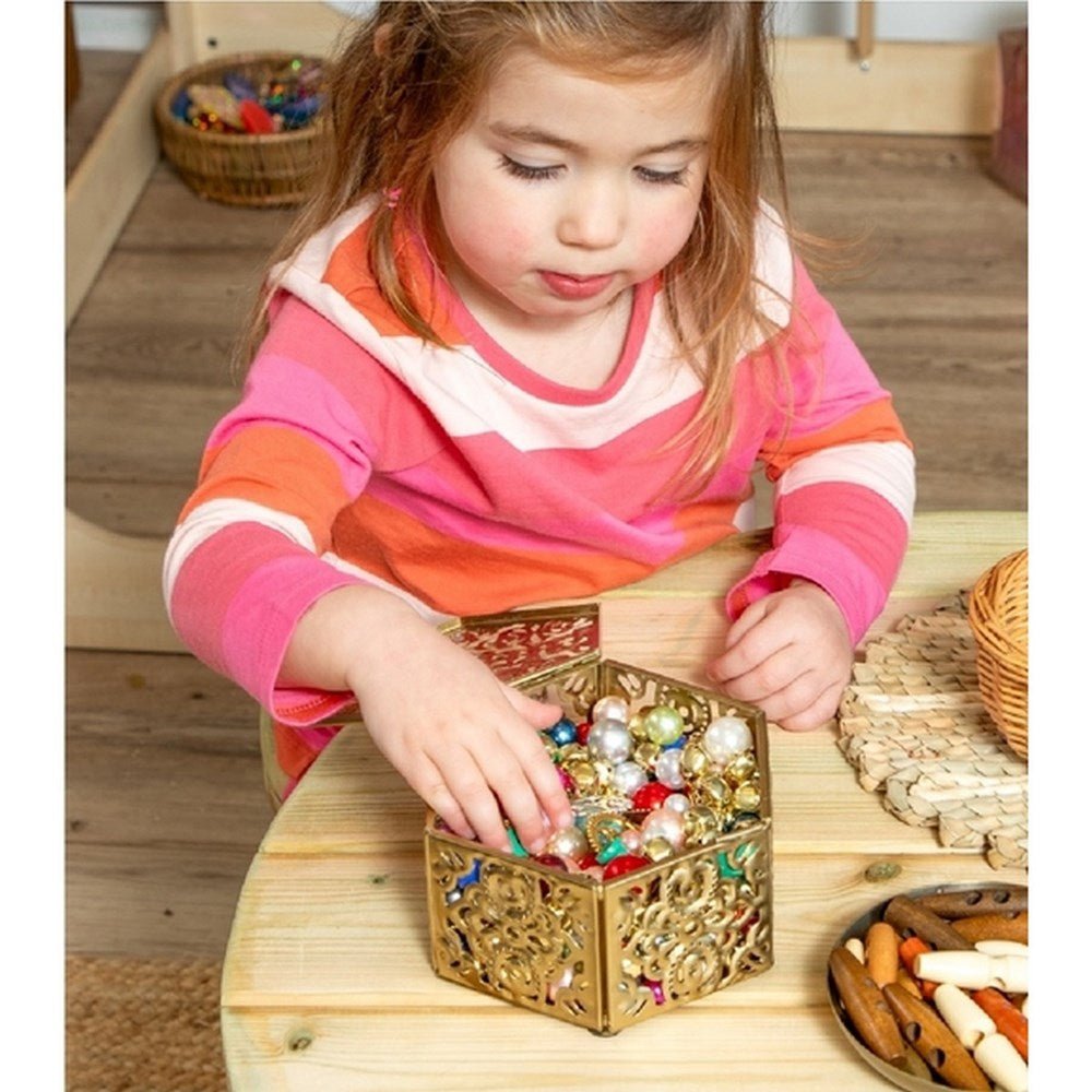 Gold Trinket Box - Hexagonal - ABC School Supplies