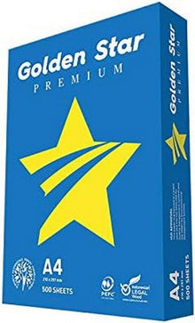 Golden Star Premium Paper A4 75 g - Pack of 5 Reams of 500 Sheets each - ABC School Supplies