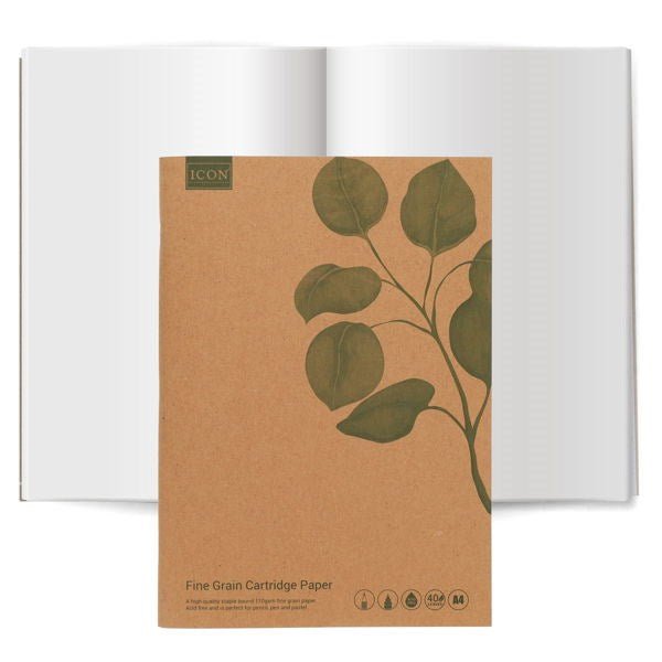 Green A4 80pg 110gsm Kraft Sketch Book - ABC School Supplies