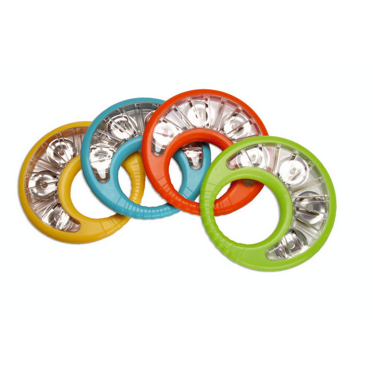 Half Moon Tambourine Assorted - Pack Of 4 - ABC School Supplies