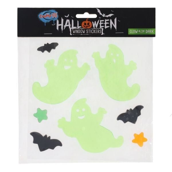 **Halloween Glow In The Dark Halloween Window Stickers Pack of 8 - ABC School Supplies