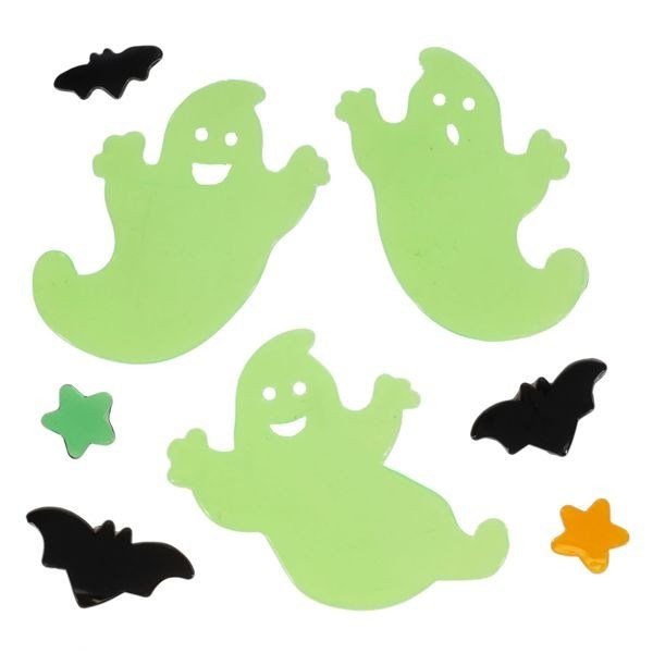 **Halloween Glow In The Dark Halloween Window Stickers Pack of 8 - ABC School Supplies